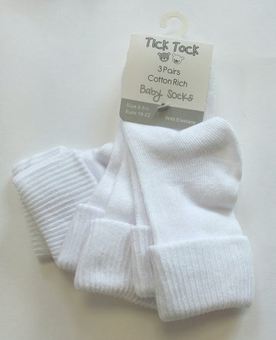3pk Turnover Socks