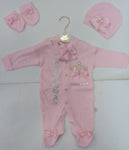 Princess Babygro With Mitts And Hat ( Crown)