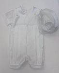 Boys Sailor Christening Romper with Hat