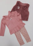 Flowers Fur Gilet 3 Piece 2-6years