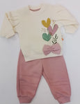 Hearts And Bow Tracksuit ( Pink )