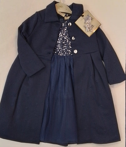 Navy Sequin Dress And Coat