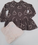 Love Heart Dress And Fur Waistcoat