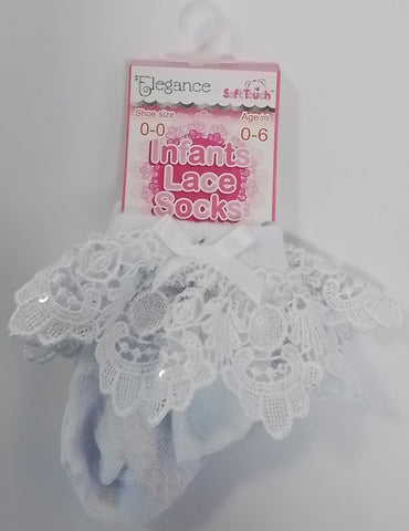 Frill,Sequin,Bow Socks