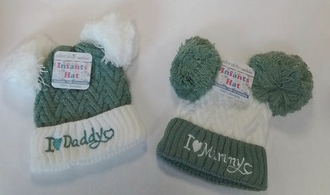 I Love Mummy / Daddy 2 Bobble Hat