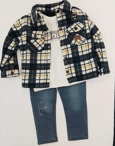 Check Fleece 3 Piece