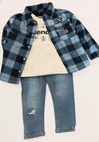 Check Fleece 3 Piece