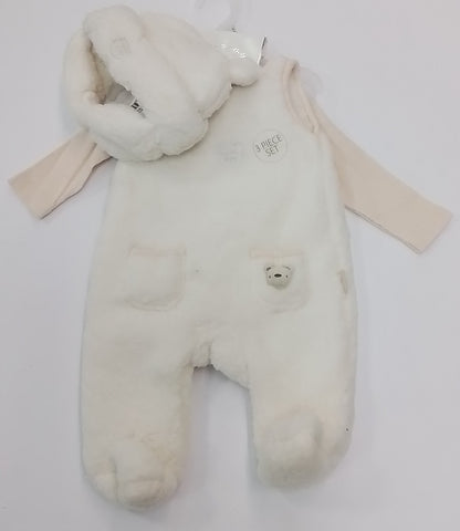 Fleece Dungarees, Top And Hat