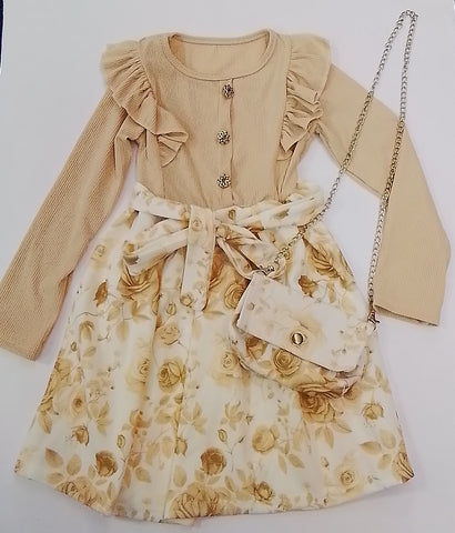 Cream Dress And Bag
