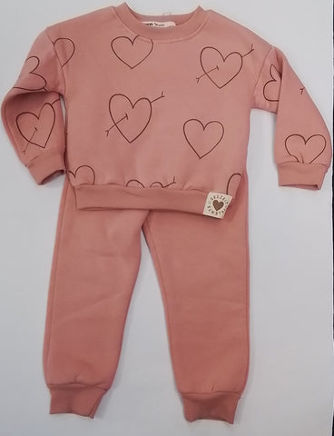Pink Heart Tracksuit