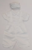 Boys Christening Romper With Hat