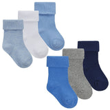 Blue Turndown Socks 3pack
