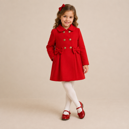 Red Coat With Bows