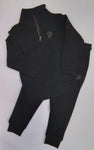 Boys Black Tracksuit with 1/4 Zip
