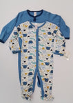 2 pack Babygro Blue