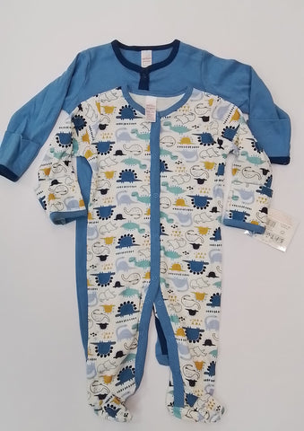 2 pack Babygro Blue