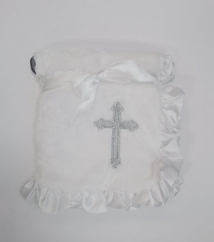 Christening shawl with Cross