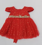 Gold Star Red Dress