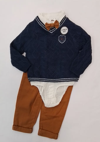Boys Cable Jumper 3pce Outfit