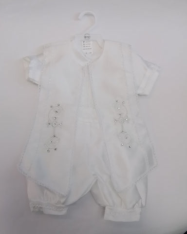 Boys Christening Romper