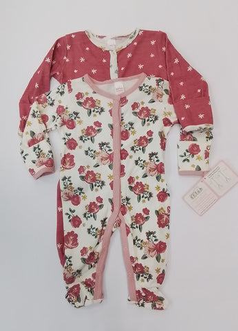 2 pack Babygro Floral