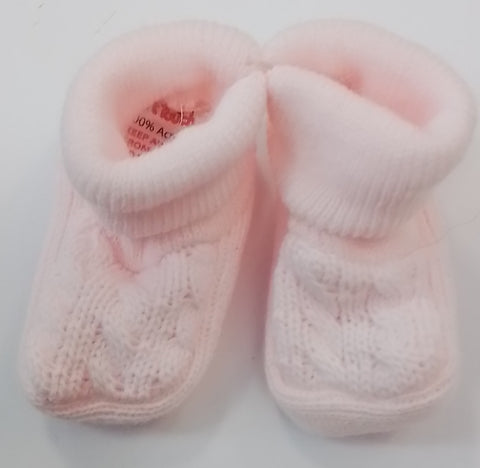 Pink Knitted Booties
