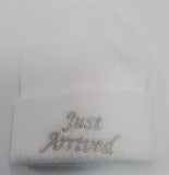 Small Hat with Just Arrived on it