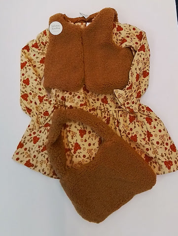 Dress ,Gilet and Handbag
