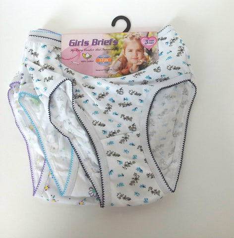 Girls Three Pack Underwear