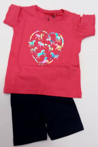 Horse Love Heart Short Set