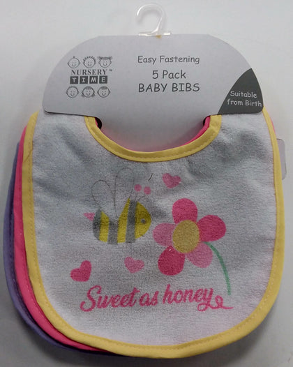 5 Pack Plastic Backed Bibs