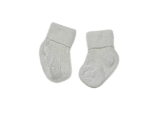 White newborn socks